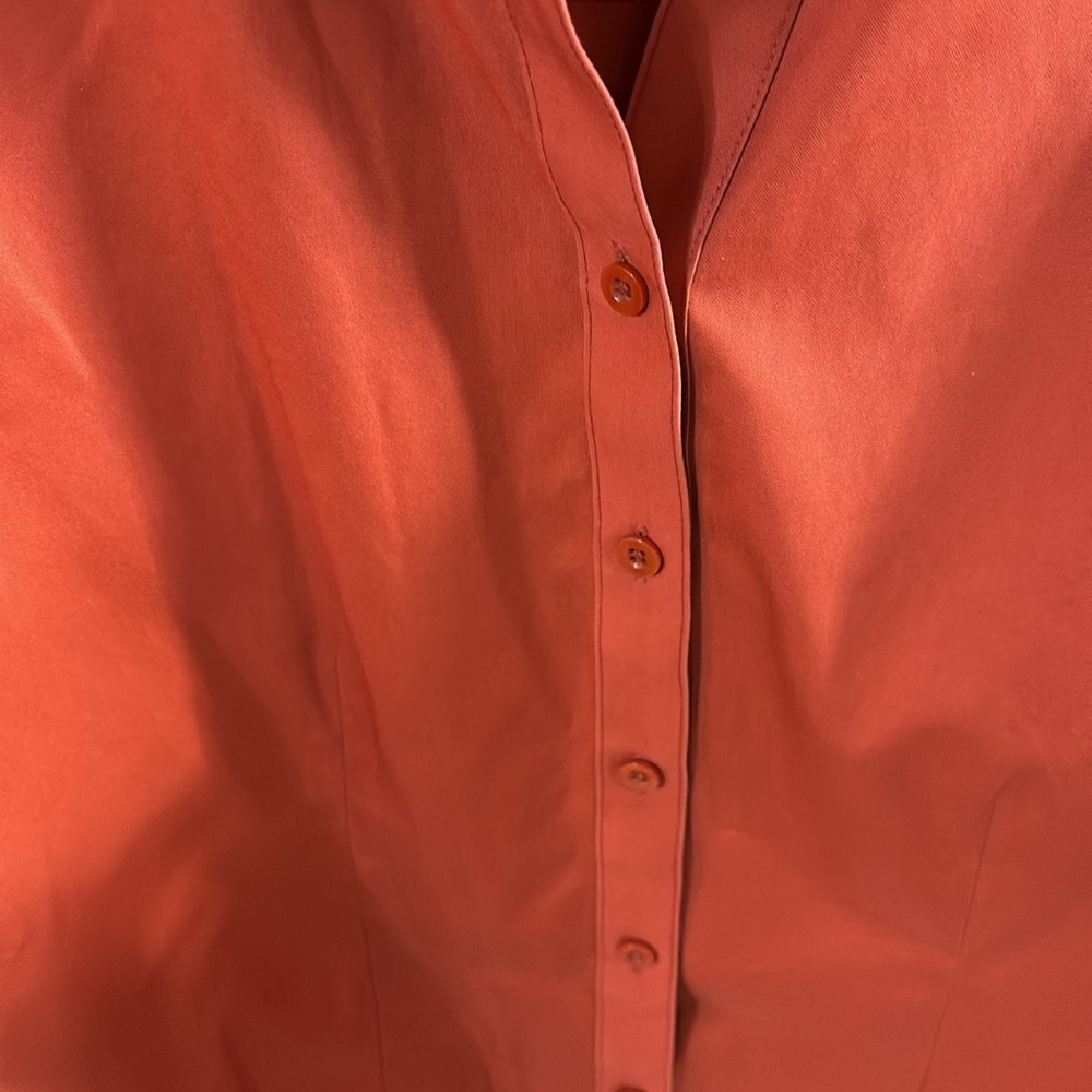 Chico's Button-Down Shirt in Rust - Picture 2 of 5